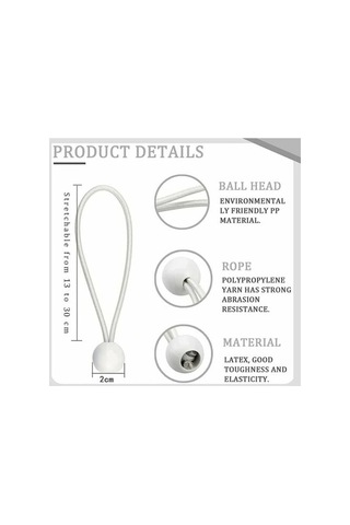 75 Adet Elastik Kordon Ve Top Sandow Seti - Çadır, Afiş Ve Brandaları Bağlamak İçin Mükemmel