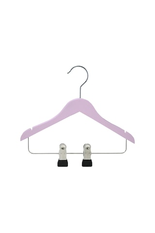 Nyn Ahşap KS/ÇM 3-7 Yaş Mandallı Çocuk Askısı Pembe Renk 4 Adet Pembe