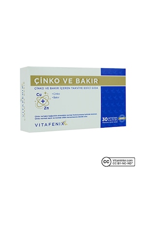 Vitafenix Çinko Ve Bakır 30 Kapsül