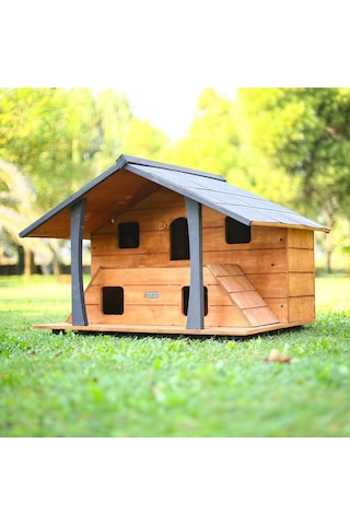 Mandu Ahşap Lüks Kedi Evi