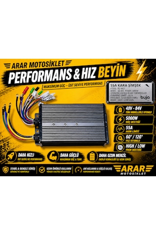 E-bike Akıllı Beyin 3 Teker Kasalı Buja Performans 48-84v 5000w 55a - 3049