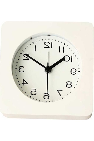 Trendooze Yatak Suntek Sessiz Saati, Saat Masa İçin Çocuk Çalar Beyaz Basit & - Tb