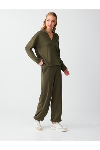 Jimmy Key Haki Normal Bel Lastikli Paça Uzun Modal Jogger Pantolon 6sw115629312