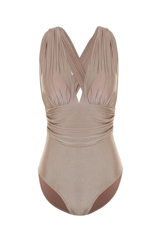 Ersefa Yüzme Kıyafeti Tasarım Mayo Ergonomik Kesim Swimsuit Uv Korumalı Vizon