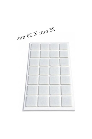 25mm X 25mm Yapışkanlı Keçe Ped, 32 Parça Set İle Zemin Koruma Abanoz