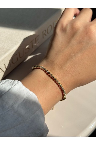 Dorika Gold Kadın Çelik Bileklik Altın Renk Şık Tasarım Altın