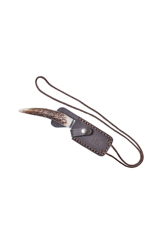 Joker Cc57 Neck Knife Geyik Boynuzu Deri Kılıflı Kamp Bıçak Çok Renkli