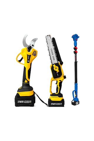 Prohummer Phm008-26m 2.6 Metre Alüminyum Teleskopik Uzatma Kolu 50mm Bağ Makası Ve 20cm Budama Testere