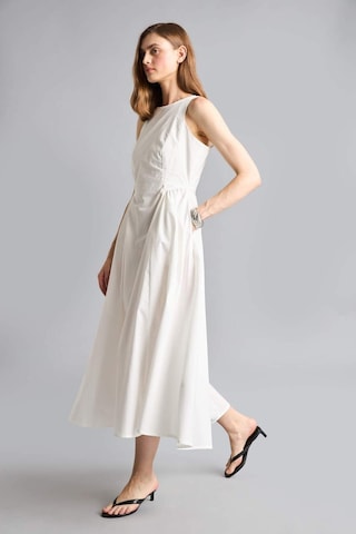 Defacto Fıtted Halter Yaka Poplin Kolsuz Midi Elbise H4575ax26smwt32 Beyaz-wt32