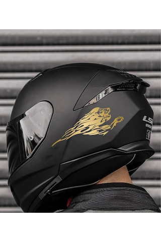 Aslan Sticker 2 Adet - Araba Oto Motosiklet Karavan Cam Sticker - 00109 15x5 Cm