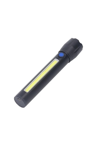 El Feneri Cob Led 4 Fonksiyonlu-zoomlu Usb Şarjlı 170 30 Mm Pm-16754