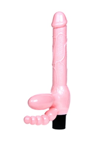 Hızlı Express Baile Çift Taraflı Belden Bağlamalı Penis G-Spot Vibratör Anal Plug