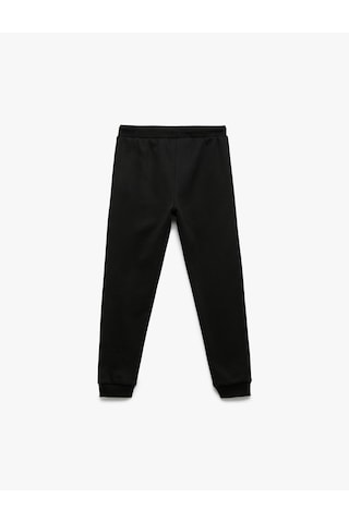 Koton Beli Lastikli Şardonlu Cepli Jogger Eşofman Altı Siyah 7wkb40012tk