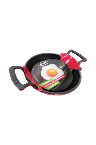 Sahan Lava Döküm 20 CM Kulplu Dışı Kırmızı