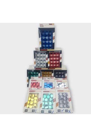 19mm Sivri Parlak Mavi Bijon Kapağı 20li Set
