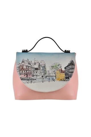 Dogo Kadın Vegan Deri Pembe El Çantası - Take A Walk Tasarım Multicolor
