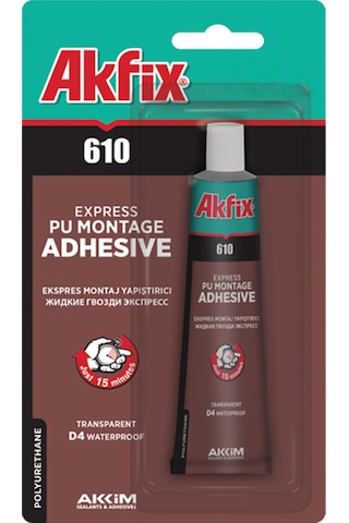 Akfıx 610 Pu Expres Montaj Yapıştırıcı 50ml Sıvı Çivi Şeffaf Şeffaf Akfıx 610 Pu Expres Montaj Yapıştırıcı 50ml Sıvı Çivi Şeffaf Şeffaf