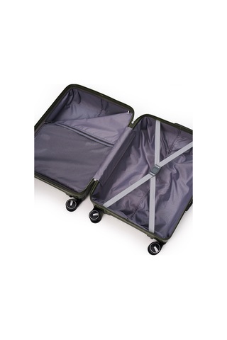 Elatae Exclusive Pro Polipropilen Kabin Boy Kırılmaz Valiz Haki 5239