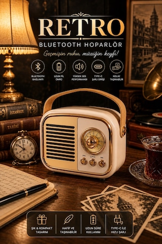 Jasper Jpr-4502 Pembe Klasik Retro Müzik Kutusu Usb-sd Kart- Aux - Bluetooth Destekli