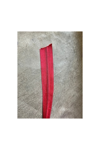 10 Metre Kırmızı Fermuar 20 Başlık Takılı