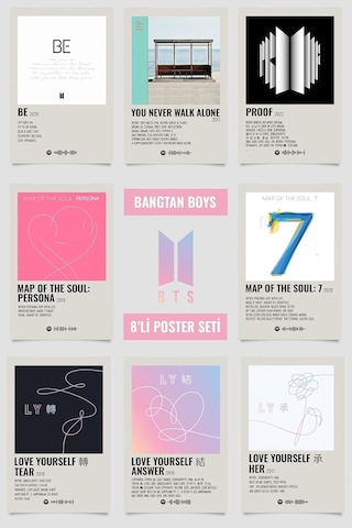 512 Store Bts Müzik Albüm Poster Seti, Btsmüzikseti