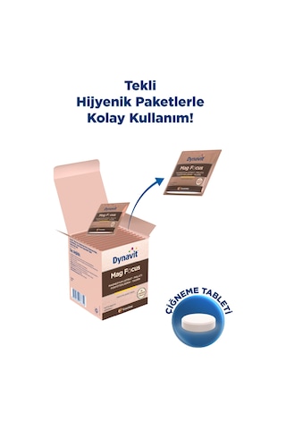 Dynavit Mag Focus 15 Çiğneme Tab - Magnezyum Malat & Sitrat, Fosfotidilserin, B6 & B12 Vitamini -