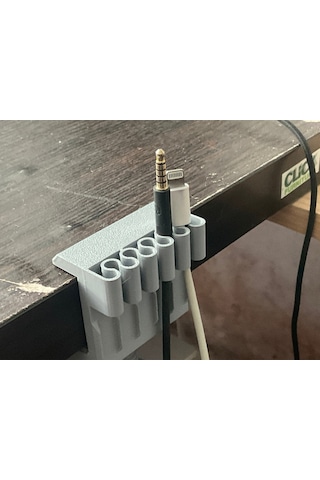 Masa Kenarı 5 Kanallı Kablo Düzenleyicisi - Şarj Kablosu Kulaklık Tutucu