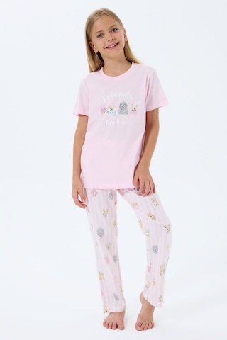 Rolypoly Kız Çocuk Pembe Pijama Takım Rp3810-c-v1 Pembe