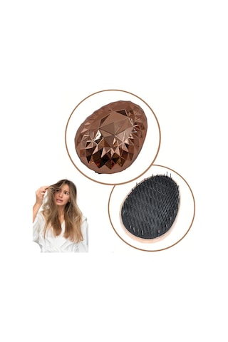 Rose Gold Saç Düzleştirici Tarak Geniş Aralıklı Her Saç Tipine Uygun Fırçalı Saç Düzleştirici Belirtilmemiş