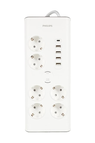 Spn7060wa Akım Korumalı Priz 6'lı 900j 2m 4 Usb 20w 1 Type-c 15w, Standart 1