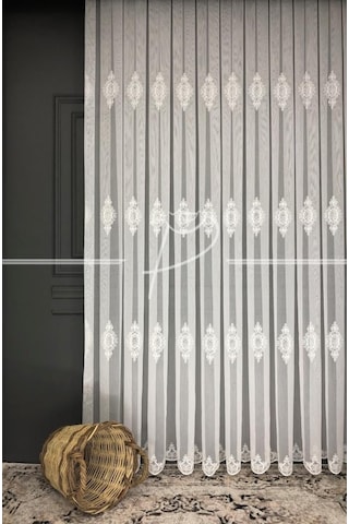 Tül Perde Taç Marka Ekselans Desen Serpme Suzene Motif Çok Renkli