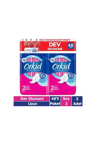 Ultra Extra Uzun Ped Cesaret Paketi 48x3 144 Adet