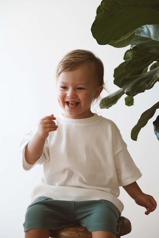 Oh La La Koala Beyaz Bisiklet Yaka Oversize T-shirt Bebek - Çocuk beyaz