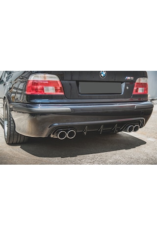 Bmw E39 M5 Difüzör Difizör Plastik Parlak Siyah Sağ Sol Çift Çıkış 5 Serisi Arka-bodykit-ek-karlık