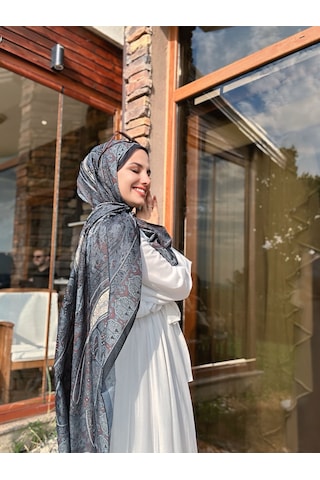Nûda Vela Desen Soft Şal Siyah
