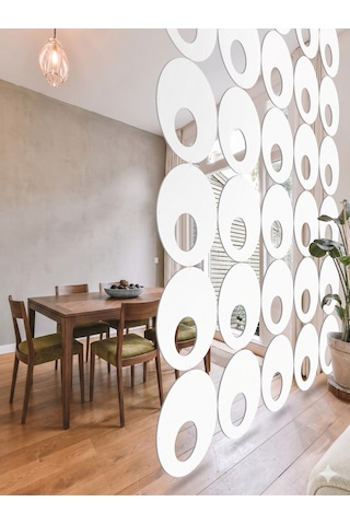 Lazer Kesim Paravan, Ahşap Separatör, Oda 4'lü Panel Levha Model12 40 X 40 Cm