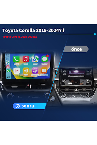 Toyota Corolla 2019-2024 Yıl Multimedya 4-64 Gb Navigasyon