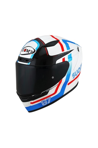 Suomy Track-1 Kask Nınety Seven Whıte-Red