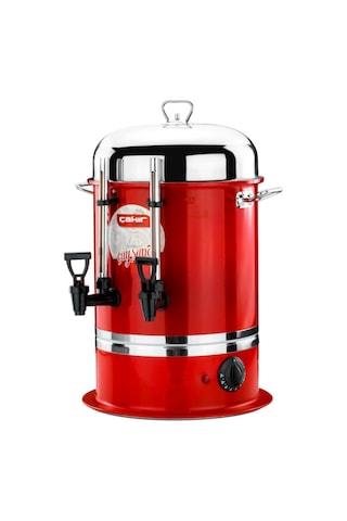 Çakır 40 Bardak Göstergeli Musluk Endüstriyel Çay Makinesi Kırmızı