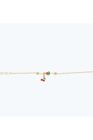 Altınbaş Altın Çocuk Kirazlı Çilek Bileklik Ajrbl0025-y-24754 Çok Renkli