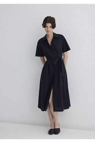Mavi - Siyah Midi Elbise 1310508-900 Siyah