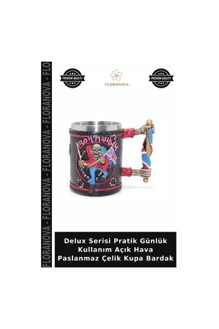 Delux Serisi Pratik Günlük Kullanım Açık Hava Paslanmaz Çelik Kupa Bardak Çok Renkli