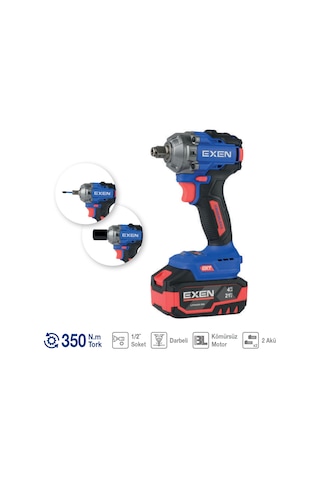 Exen En 234 Sm Kömürsüz Şarjli Somun Sökme 21v 4.0 Ah 350 N.m