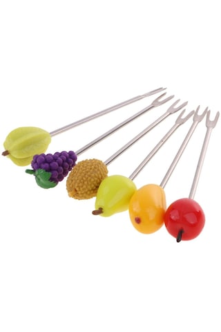 Suntek 1 Set Mix Meyve Çatalları Fıçı Tutucu Snack Yiyecek