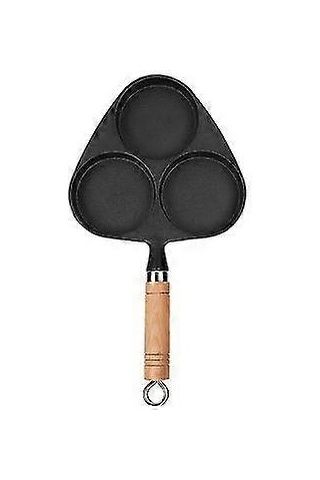 Kızarmış Yumurta, Krep Ve Biftekler İçin 3 Delikli Tasarımlı Döküm Demir Kızartma Tavası - Kahvaltı Makinesi Diğer