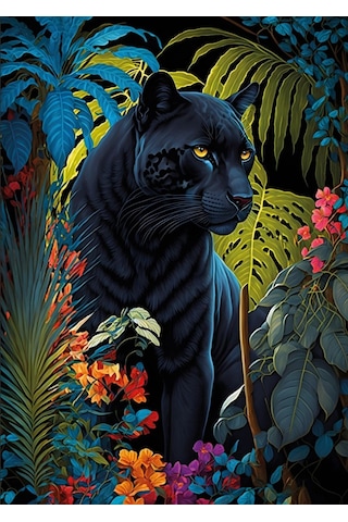 Ks Games 500 Parça Kara Panter Puzzle -