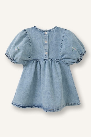 Defacto Pamuklu Denim Elbise Kız Bebek H4072a526smnm39 Mavi-nm39