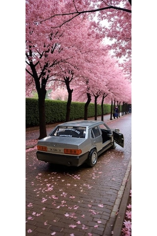 Nostaljik Metal Çek Bırak Gri Tofaş Şahin Araba Kapılar Açılır Diğer