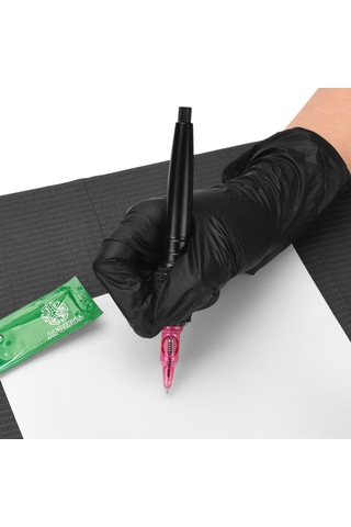 Qingmipy Alüminyum El İğne Dövme Kalemi Seti - Siyah Uç, Pratik Tasarım, Hem Kalem Hem Dövme İğnesi, Uygun Maliyetli Egzersiz Aleti