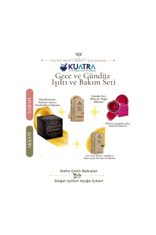 Kuatra 24 Saat Bakım Ritüeli Gündüz Ve Gece Cilt Bakım Seti - 4 Parçalı Doğal Bakım Ve Makyaj Seti